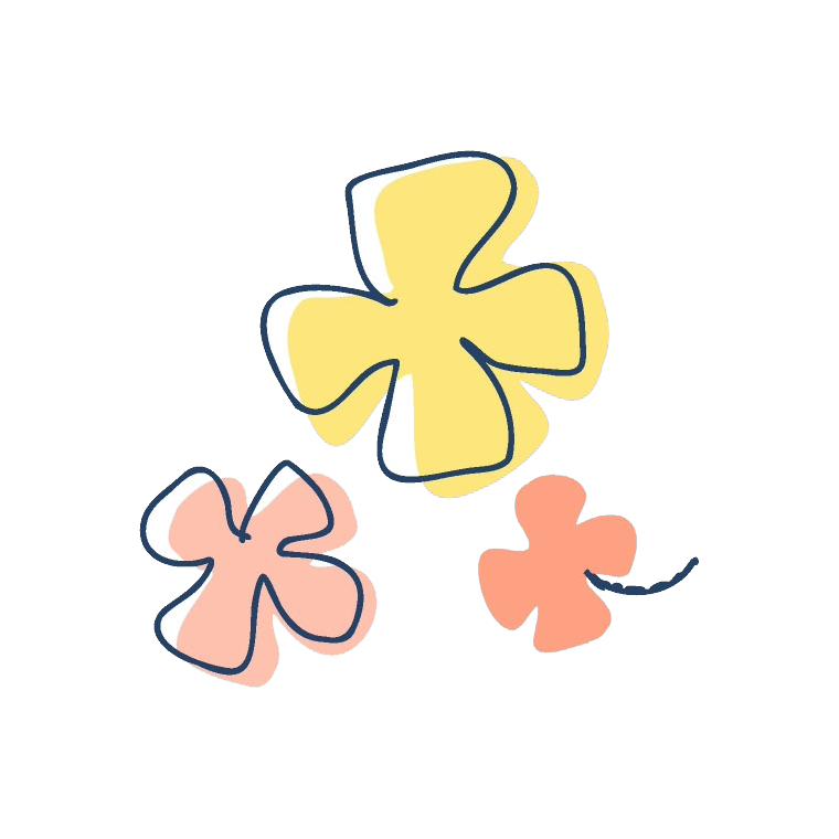 三輪の花のイラスト